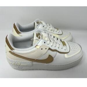 Nike AF1 Shadow Sail Metallic Gold Women Casual Shoes Sneakers DZ1847-108 Sz 8.5